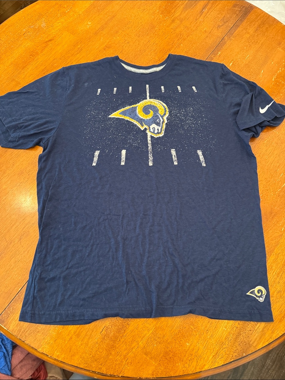 Nike Navy Los Angeles Rams Graphic Short-Sleeve Tee xl